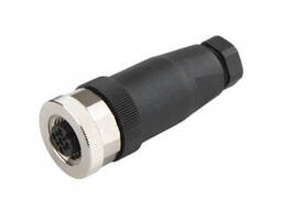 Разъем M12 разборный под кабель "мама", 4 pin, прямой, IP67