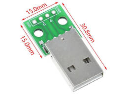 Разъем USB типа Б (папа) на плате