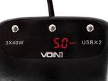 Разветвитель прикуривателя VOIN 3 выхода + 2USB 2400 mA 12/24V SC-3003 провод+вольтметр. ..