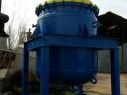 Реактор эмалированный 6,3 м. куб. синяя без сколов.