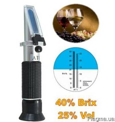 Рефрактометр для вина сусла RHW-25DATC, 0-40%Brix