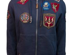 Реглан Top Gun Men's zip up hoodie with patches (синий)