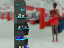 Рекламные стойки NIKE в магазин спортивных товаров