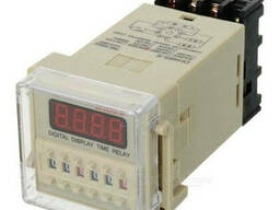 Реле времени DH48S-S с индикацией задержки времени + колодка для подключения, 220VАC