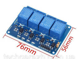 Релейный модуль 12В 4-х канальный модуль реле Arduino, ARM, AVR, PIC