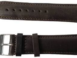 Ремешок, браслет для часов из кожи Mykhail Ikhtyar Ш22 мм темно-коричневый