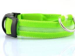 Ремешок регулируемый для собак светящийся 9398 L салатовый