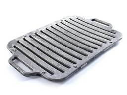 Решетка для гриля и барбекю чугунная с ручками 420х250мм толщина 20мм СИЛА 960128