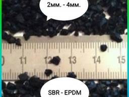 Гумову крихту фракція 2-4мм SBR гумовий гранулят EPDM оптом