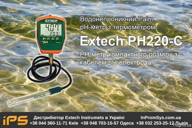 РН метр водонепроницаемый наладонный Extech PH220-C