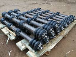 Ролик транспортерный D 57/110 L 950 L1 988 футерованный резиновыми кольцами