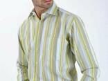 Рубашка 732-3 цвет Хаки-полоса - фото 3