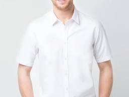 Рубашка для официанта мужская белая с длинным рукавом