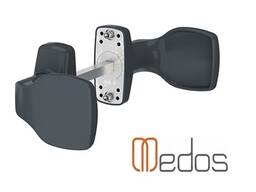 Ручка дверная ухват-ухват, антрацит (Ral 7016)