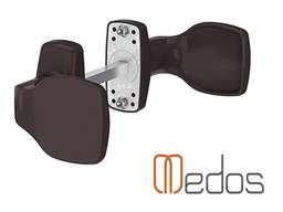 Ручка дверная ухват-ухват, коричневая (Ral 8019)