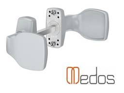 Ручка дверная ухват-ухват, серая (Ral 9006)