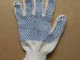 Рукавички робочі х/б із ПВХ точкою