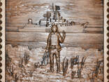 Русский военный корабль. .. Картина із дерева - фото 3