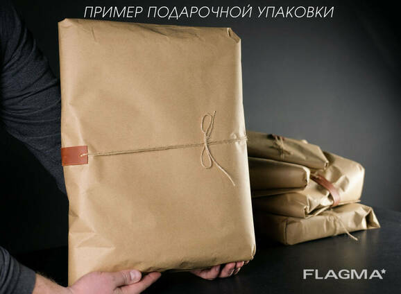 Кожаный рюкзак на затяжках с карабином, размер мини Винтажная кожа цвет Коньяк