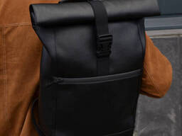 Подарочный набор: мужское портмоне Baellerry Denim черное + рюкзак Ролл Топ. ..