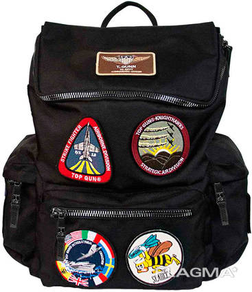 Рюкзак Top Gun backpack with patches (черный)