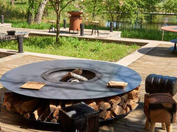 Садовый стол мангал-барбекю Lounge 200 см для беседки от Thermowood Production