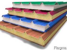 Сендвич панели (базальт/пенополистирол), т.50-250мм.