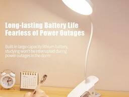 Сенсорная настольная лампа с прищепкой за стол 3 режима, Светильник аккумуляторный