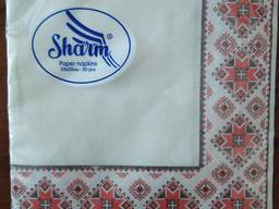 Серветки паперові 33х33 ТМ "Sharm" вишиванка