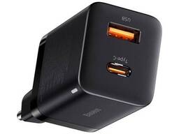 Сетевое зарядное устройство 30W на 2 выхода Baseus Super Si Pro Quick Charger (Type-C. ..