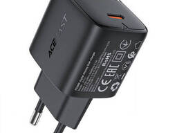 Сетевое зарядное устройство AceFast A113 PD20W GaN с LED-дисплеем (Type-C, QC4, PD3.0). .. .