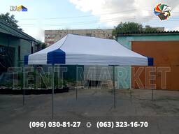 Шатер розсувний 6х3 Pro Heavy Premium Білий. Оцинкований каркас. Надійний тент. Виготовлен