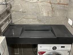 Щелевой умывальник из бетона, столешница в ванную, раковина, мойка , лофт