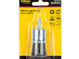 Щетка проволочная чашеобразная Ø30мм хвостовик Ø6мм (стальная витая) Sigma (9028031)