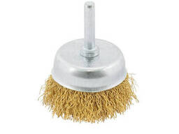 Щетка торцевая Mastertool из латунной рифленой проволоки Ø 50 мм со стержнем 1⁄4" 19-7405