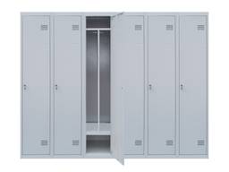 Шкаф металлический одноуровневый ШОМ-П 6/240. 6 секций, ширина 240см