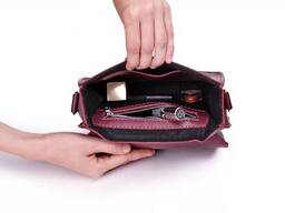 Шкіряна сумка Skin and Skin Blossom 23х22х7.5 см Бордова (BW06BU)