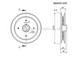 Шкив D-220мм, d-30мм | Картофелеуборочный комбайн ANNA | 564451016 Rolmus