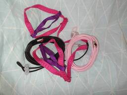 Шлея с поводком для волнистого попугая, неразлучника