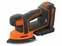 Шліфмашина вібраційна акумуляторна Black+Decker Li-Ion 18 В