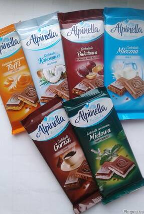 Шоколад Alpinella в ассортименте