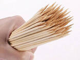 Шпажки бамбуковые палочки для шашлыка канапе 20 см (длина 200 мм) 100шт/уп. - фото 1