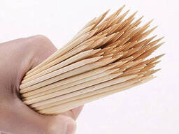 Шпажки бамбуковые палочки для шашлыка канапе 25 см (длина 200 мм) 100шт/уп.