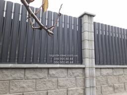 Євроштахетник металевий графітовий на забор