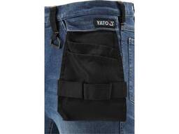 Штани робочі джинс стрейч Yato розмір Xxl- 106-117 см, ріст- 196-204 см, темн-сині, 17. ..
