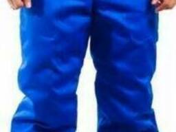 Штаны рабочие зимние на синтепоне васильковые