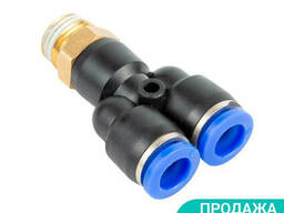 Штуцер цанговый (Y-образный) Ø8мм МТ 1/2 Sigma (7027831)