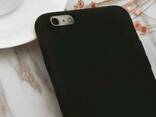 Силиконовый чехол матовый iPhone 6/6s black - фото 2