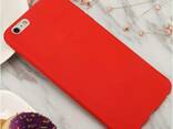 Силиконовый чехол матовый iPhone 6/6s red - фото 1