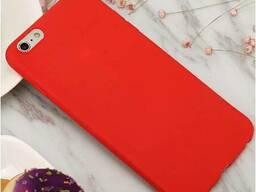 Силиконовый чехол матовый iPhone 6/6s red